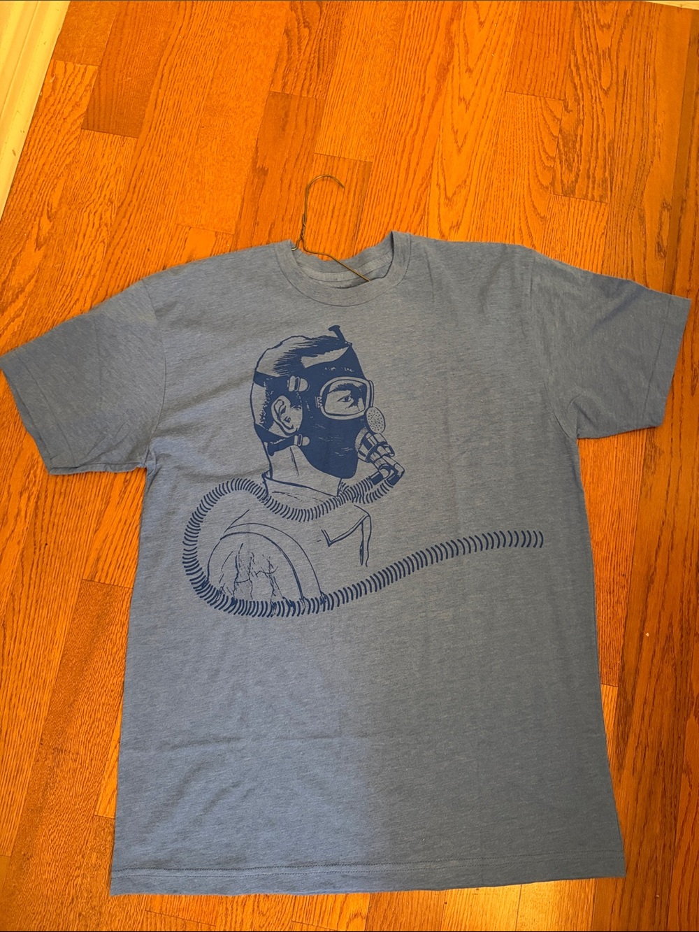 Blue Graphic RadX Design Crew Neck T-Shirt Large
